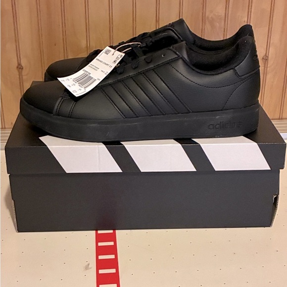 Adidas Men’s Grand Court 2.0 Black Size 10 - Picture 6 of 8
